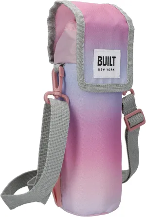Built Insulated Bottle Bag with Shoulder Strap & 'Interactive' Design, 100% Polyester with Food Safe PEVA Lining, Multi Colour, 9 x 11 x 25cm