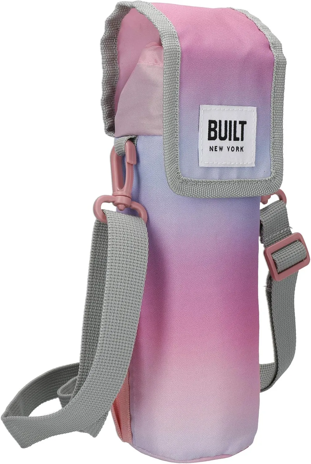 Built Insulated Bottle Bag with Shoulder Strap & 'Interactive' Design, 100% Polyester with Food Safe PEVA Lining, Multi Colour, 9 x 11 x 25cm