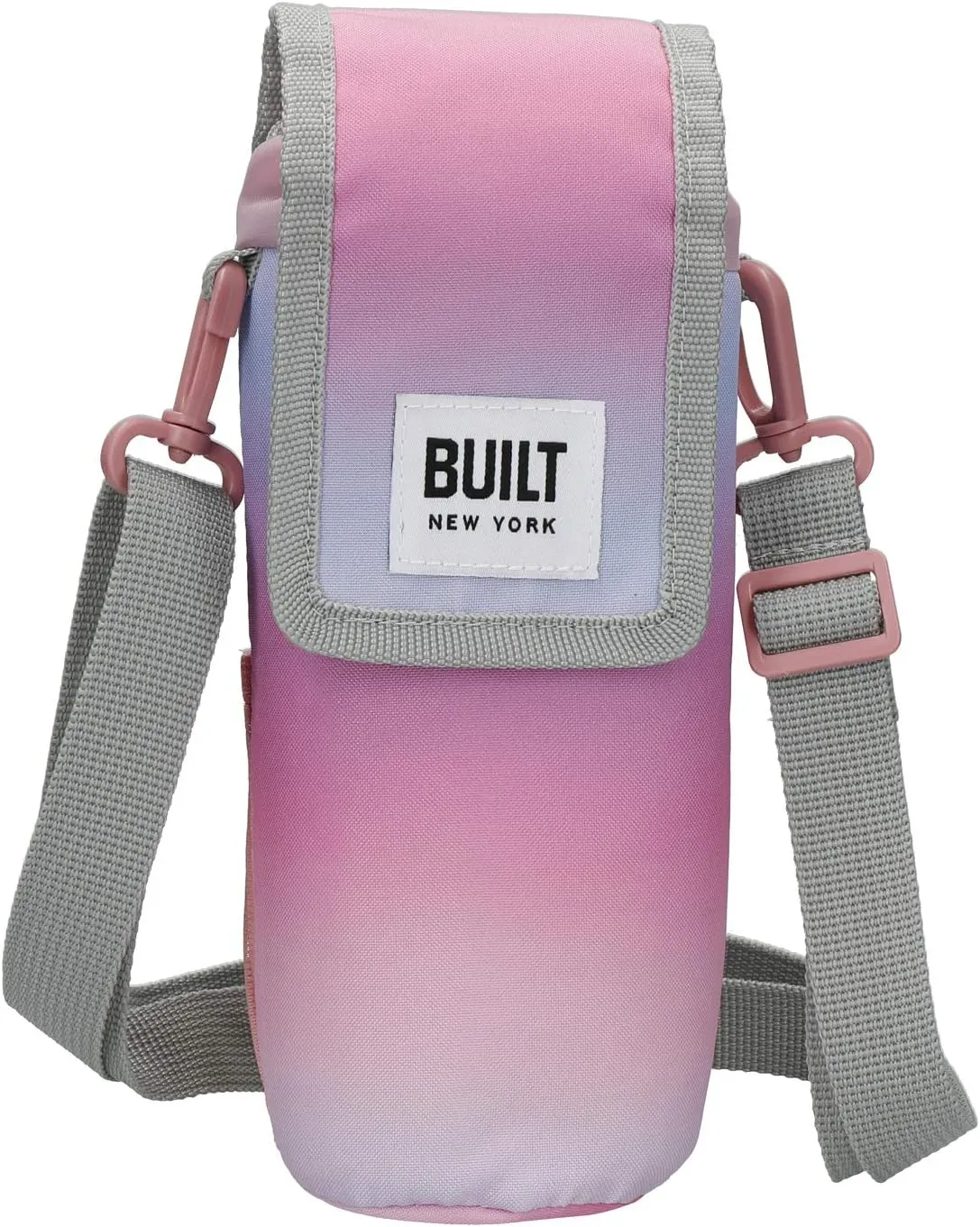 Built Insulated Bottle Bag with Shoulder Strap & 'Interactive' Design, 100% Polyester with Food Safe PEVA Lining, Multi Colour, 9 x 11 x 25cm