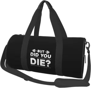 But Did You Die Convertible Garment Bag with Shoulder Strap, Carry on Garment Duffel Bag for Men Women - Rolling Foldable for Travel Luggage Bags (Black)