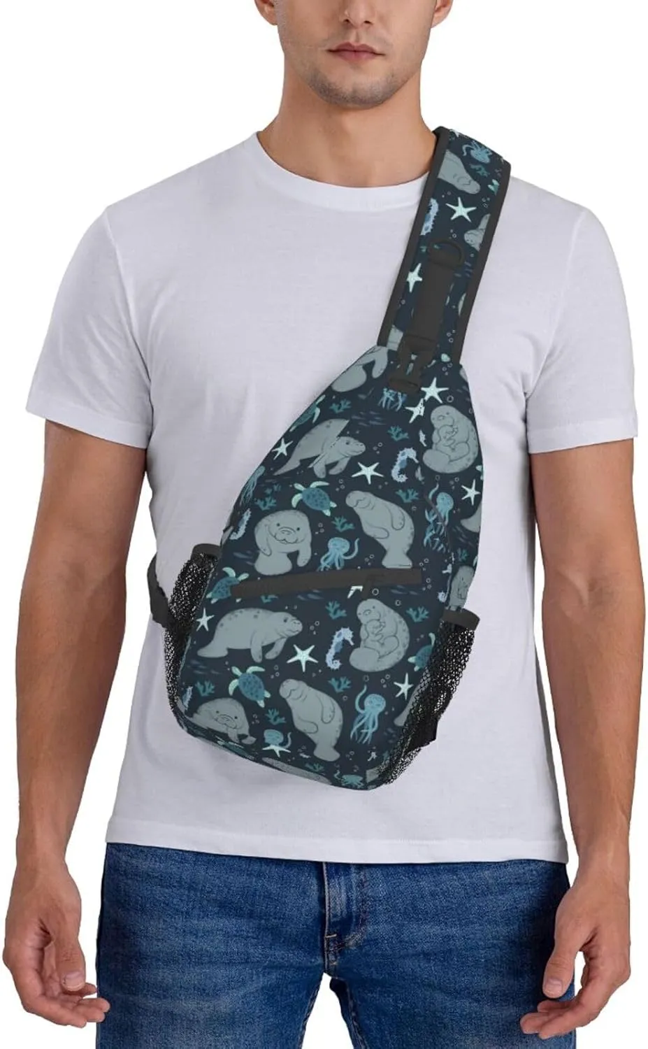 Butterflies Sling Bag Crossbody Sling Backpack for Women Men Travel Hiking Daypack Chest Shoulder Bag