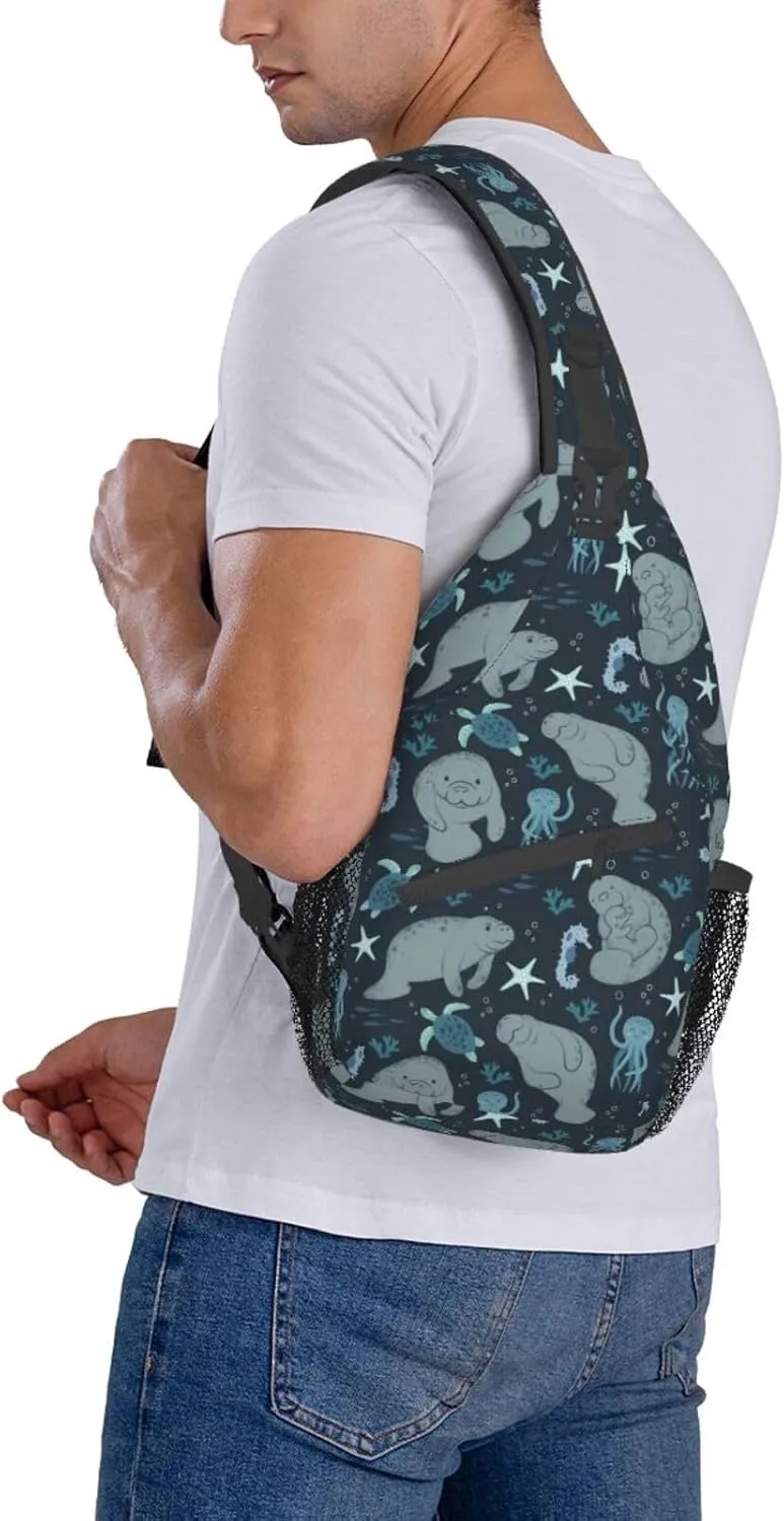 Butterflies Sling Bag Crossbody Sling Backpack for Women Men Travel Hiking Daypack Chest Shoulder Bag