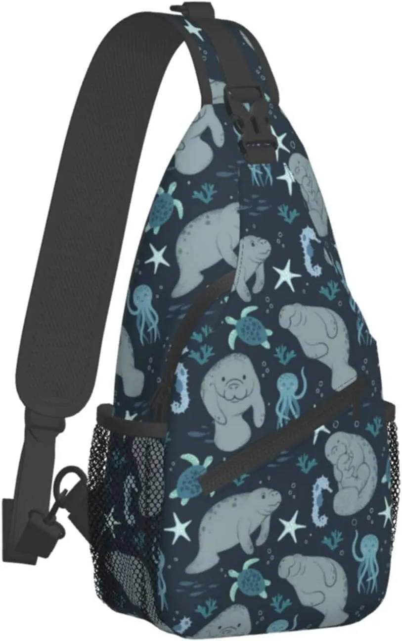 Butterflies Sling Bag Crossbody Sling Backpack for Women Men Travel Hiking Daypack Chest Shoulder Bag