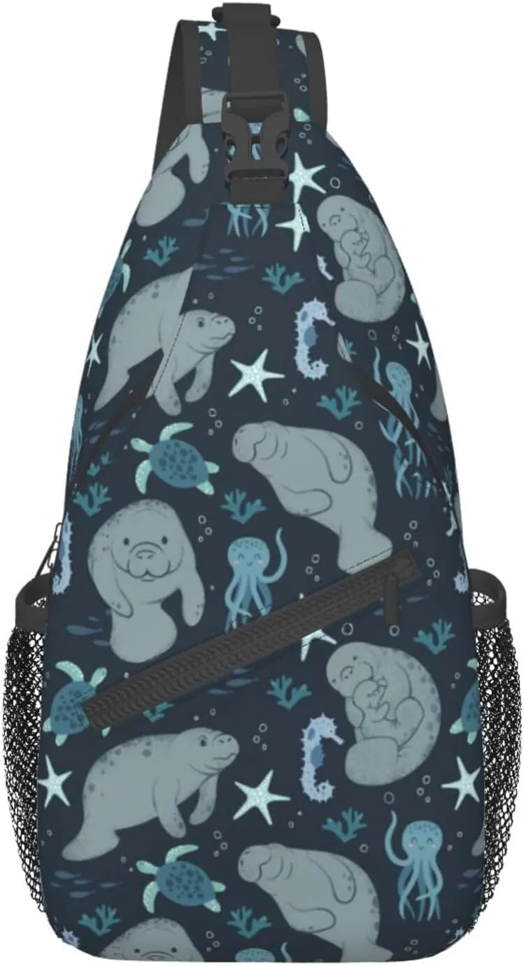Butterflies Sling Bag Crossbody Sling Backpack for Women Men Travel Hiking Daypack Chest Shoulder Bag