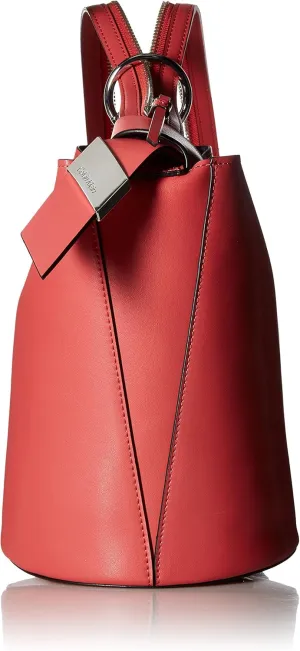 Calvin Klein Karsyn Nappa Leather 3 in 1 Convertible Bucket