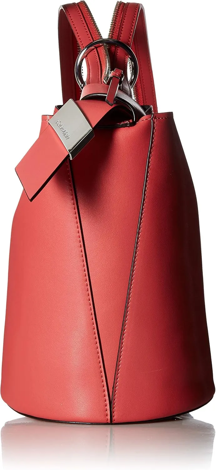 Calvin Klein Karsyn Nappa Leather 3 in 1 Convertible Bucket