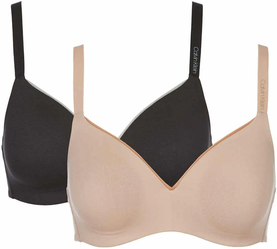 Calvin Klein Womens 2 Pack Microfiber Wirefree Bra