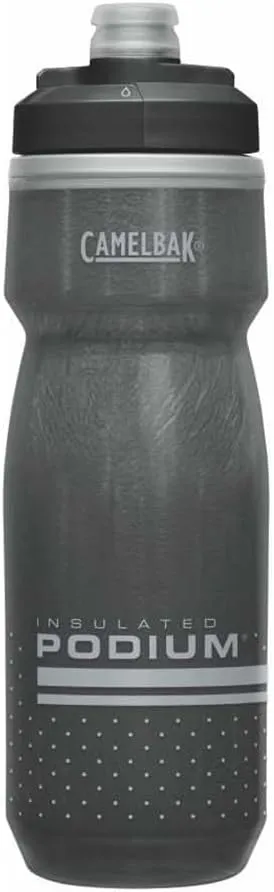 CamelBak Podium Chill Insulated Bike Water Bottle - Easy Squeeze Bottle - Fits Most Bike Cages - 21oz, Black