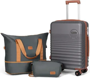 Carry On Luggage 22x14x9 Airline Approved, 20-inch Hard Shell Suitcases with Wheels, ABS Lightweight Carry on Suitcase with TSA Lock