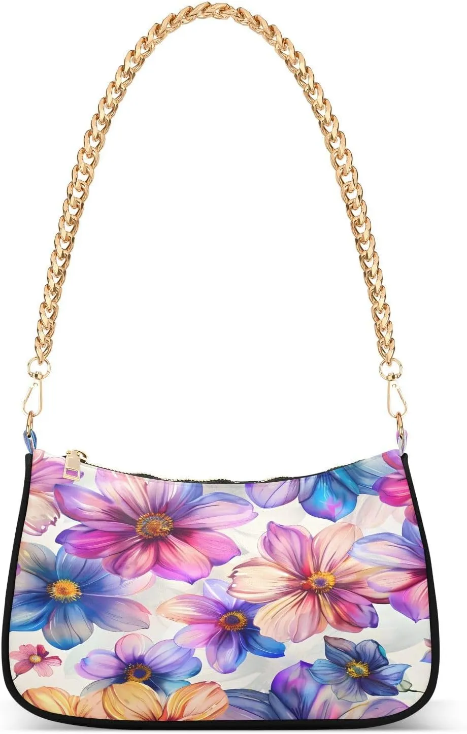 CEBUGI Crossbody Bags for Women Shoulder Purse Colorful Floral Handbags Stylish Clutch Purse with Chain Strap