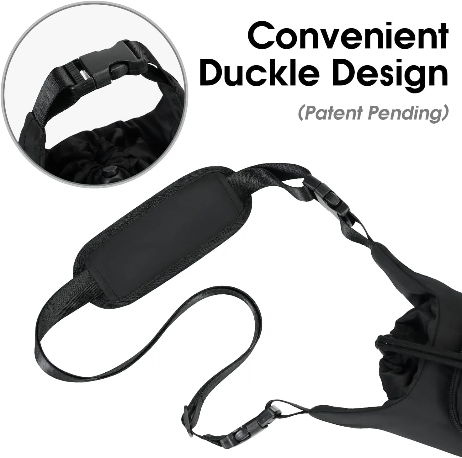 Ceneda Water Bottle Carrier Bag with Phone Pocket 32oz 40oz Tumbler Insulated Water Bottle Holder with Adjustable Shoulder Strap Carrier Sling Bag (Black)