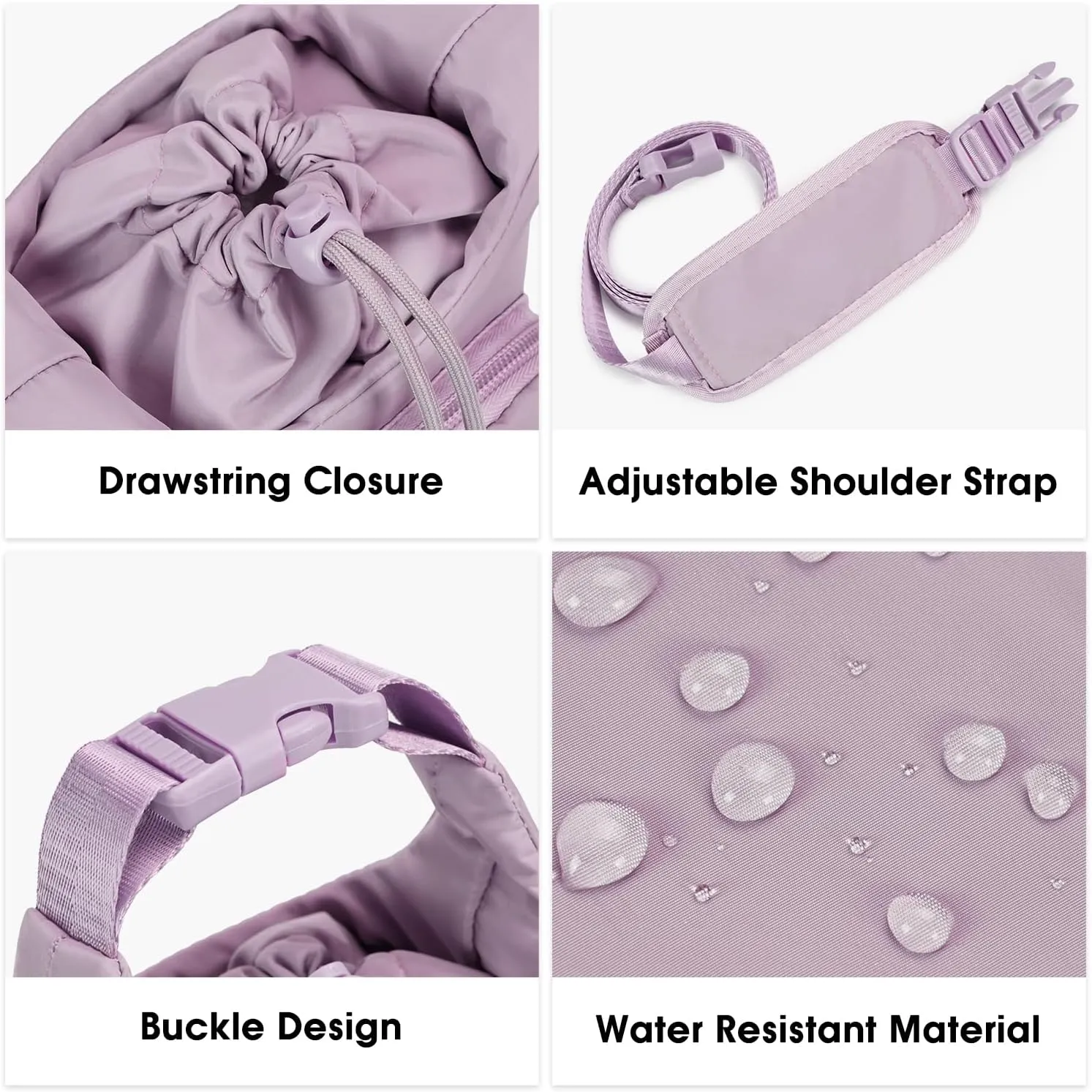 Ceneda Water Bottle Carrier Bag with Phone Pocket 32oz 40oz Tumbler Insulated Water Bottle Holder with Adjustable Shoulder Strap Carrier Sling Bag (Purple)