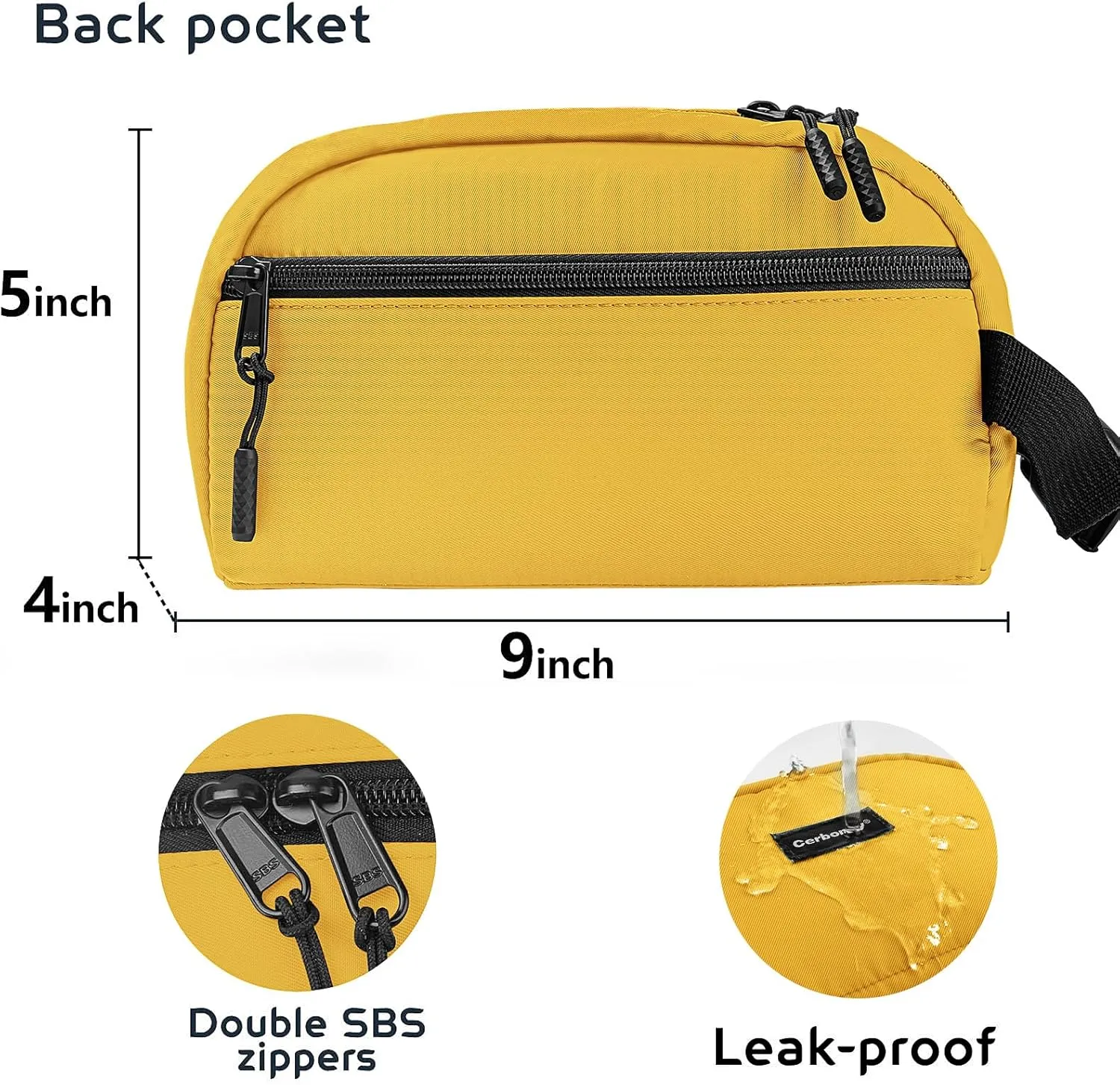 Cerbonny Small Cooler Bag Freezable Lunch Bag for Work School Travel, Leak-proof, Insulated, BPA, PVC Free, Yellow-2
