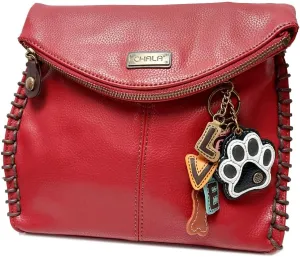 Chala Charming Crossbody Bag Shoulder Handbag With Flap Top and Zipper -Pewter