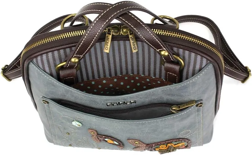 CHALA Convertible Backpack Purse - Women Convertible Shoulder Purse with Adjustable Strap