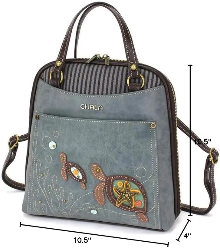 CHALA Convertible Backpack Purse - Women Convertible Shoulder Purse with Adjustable Strap