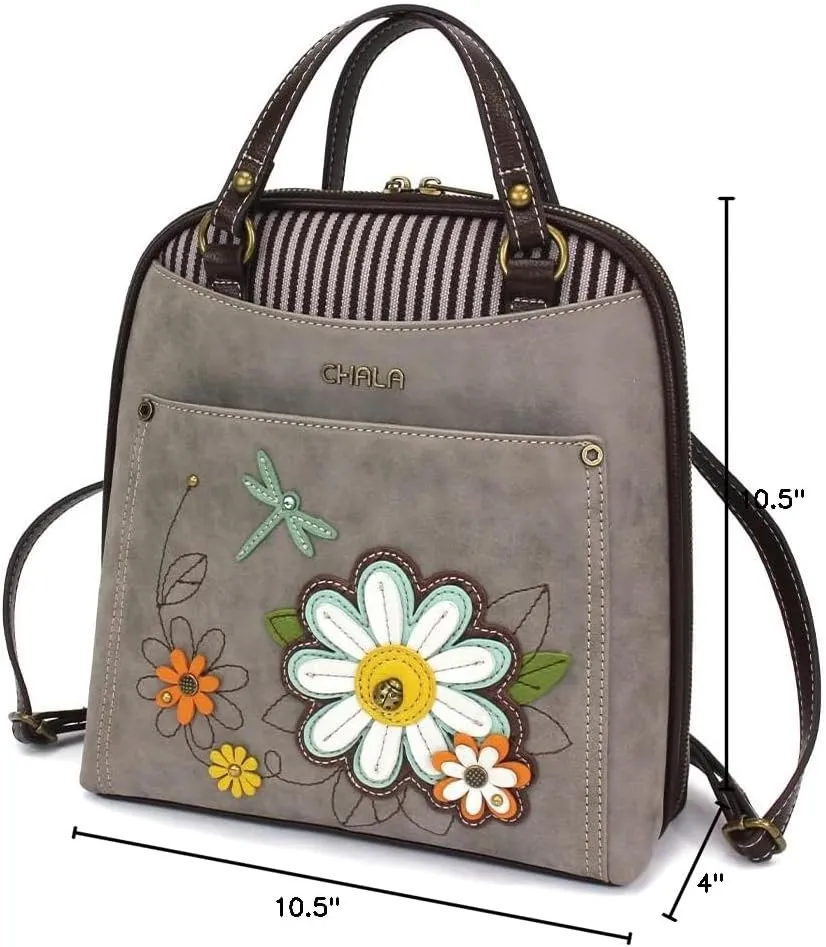 CHALA Convertible Backpack Purse - Women Convertible Shoulder Purse with Adjustable Strap