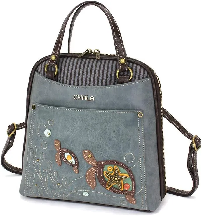 CHALA Convertible Backpack Purse - Women Convertible Shoulder Purse with Adjustable Strap