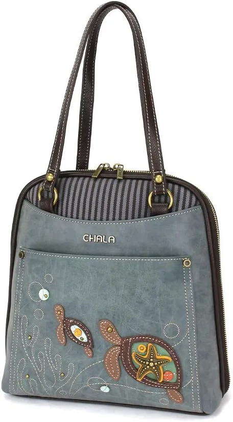 CHALA Convertible Backpack Purse - Women Convertible Shoulder Purse with Adjustable Strap