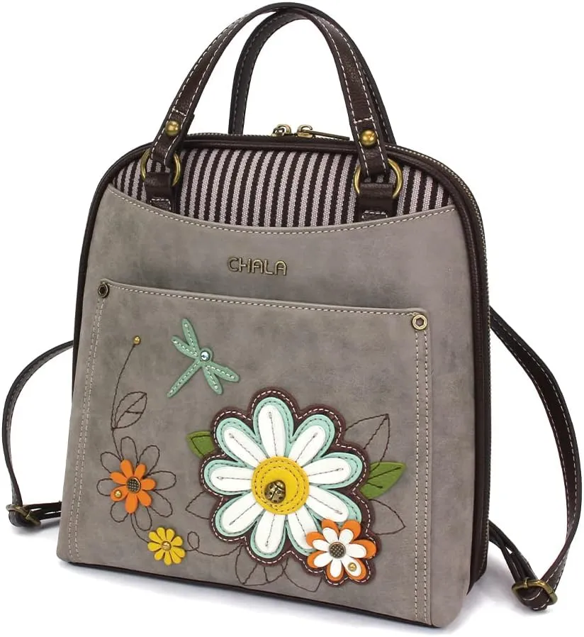 CHALA Convertible Backpack Purse - Women Convertible Shoulder Purse with Adjustable Strap