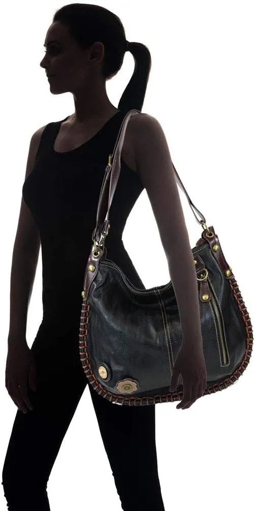 CHALA Convertible Shoulder or Crossbody Large Hobo Handbag with Keyfob -Multicolor