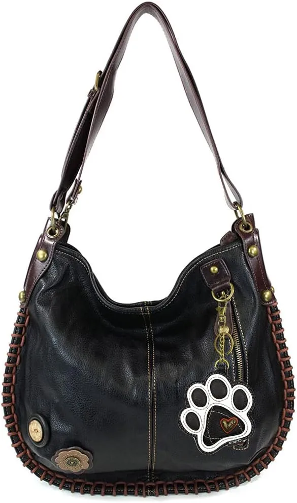 CHALA Convertible Shoulder or Crossbody Large Hobo Handbag with Keyfob -Multicolor