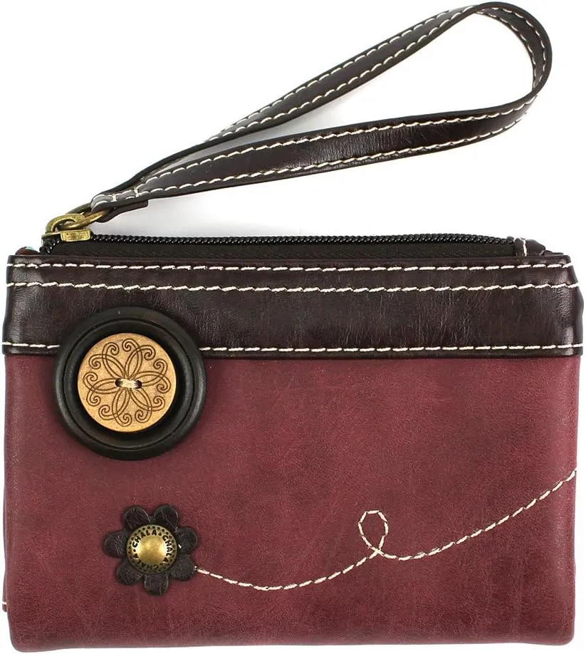 CHALA GEMINI Crossbody Faux Leather Gift Messenger Bag with Double Zip Wallet
