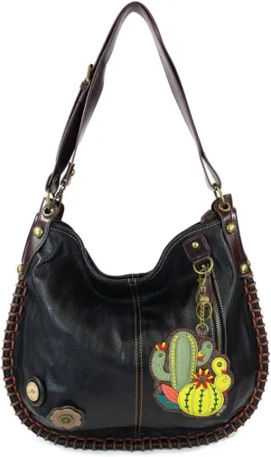 CHALA Handbags Charming Crossbody or Shoulder Convertible Large Chala Purse - BLACK
