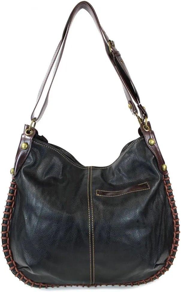 CHALA Handbags Charming Crossbody or Shoulder Convertible Large Chala Purse - BLACK