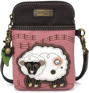 Chala Handbags Sheep Cellphone Crossbody Handbag - Convertible Strap