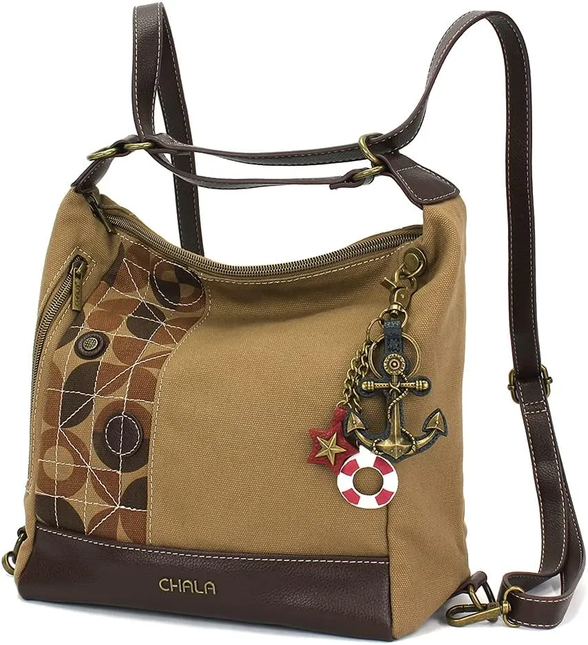 CHALA Retro Convertible Purse - Crossbody, Backpack, and Shoulder Purse - Olive