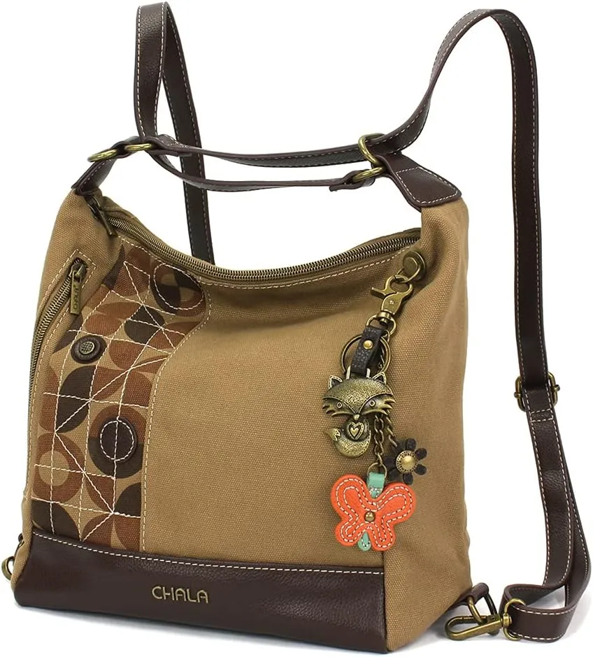 CHALA Retro Convertible Purse - Crossbody, Backpack, and Shoulder Purse - Olive