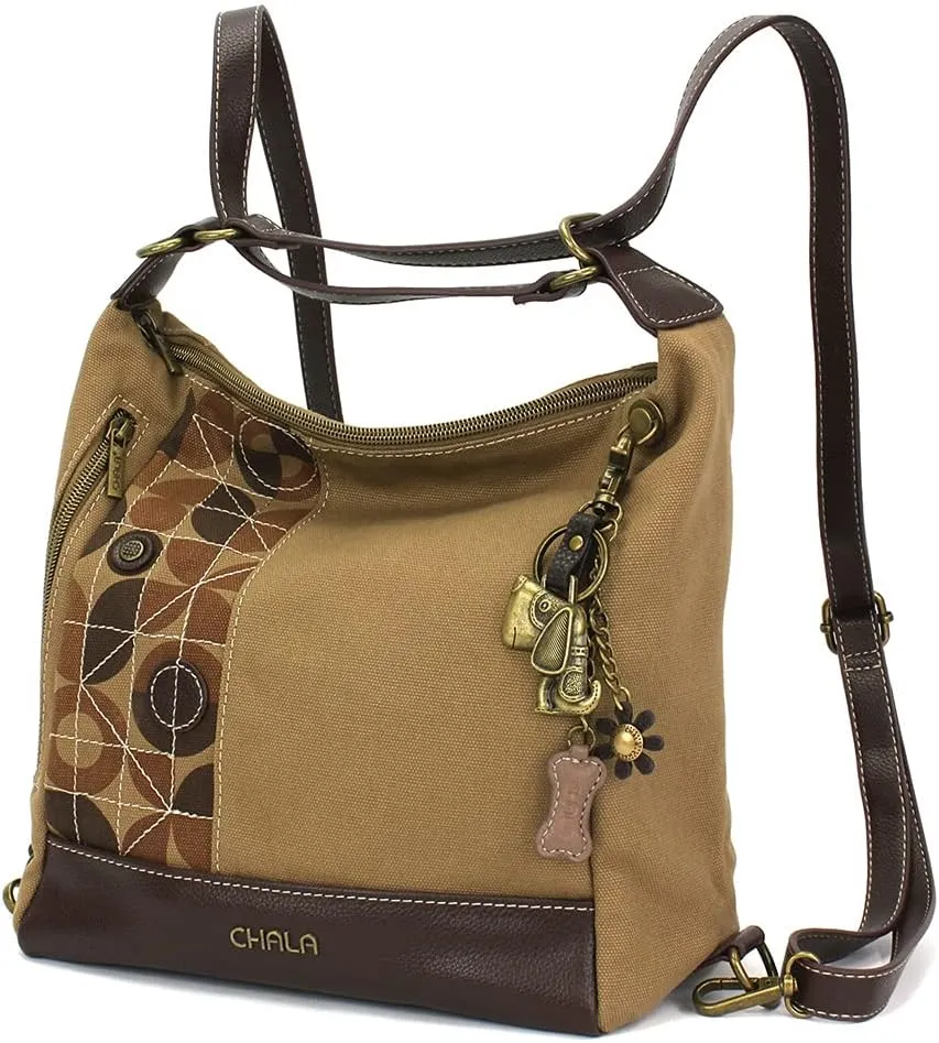 CHALA Retro Convertible Purse - Crossbody, Backpack, and Shoulder Purse - Olive