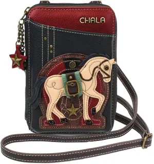 CHALA Wallet Crossbody Cell Phone Purse - Women Faux Leather Multicolor Handbag with Adjustable Strap Convertable Strap
