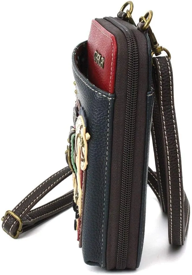CHALA Wallet Crossbody Cell Phone Purse - Women Faux Leather Multicolor Handbag with Adjustable Strap Convertable Strap