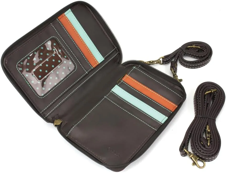 CHALA Wallet Crossbody Cell Phone Purse - Women Faux Leather Multicolor Handbag with Adjustable Strap Convertable Strap