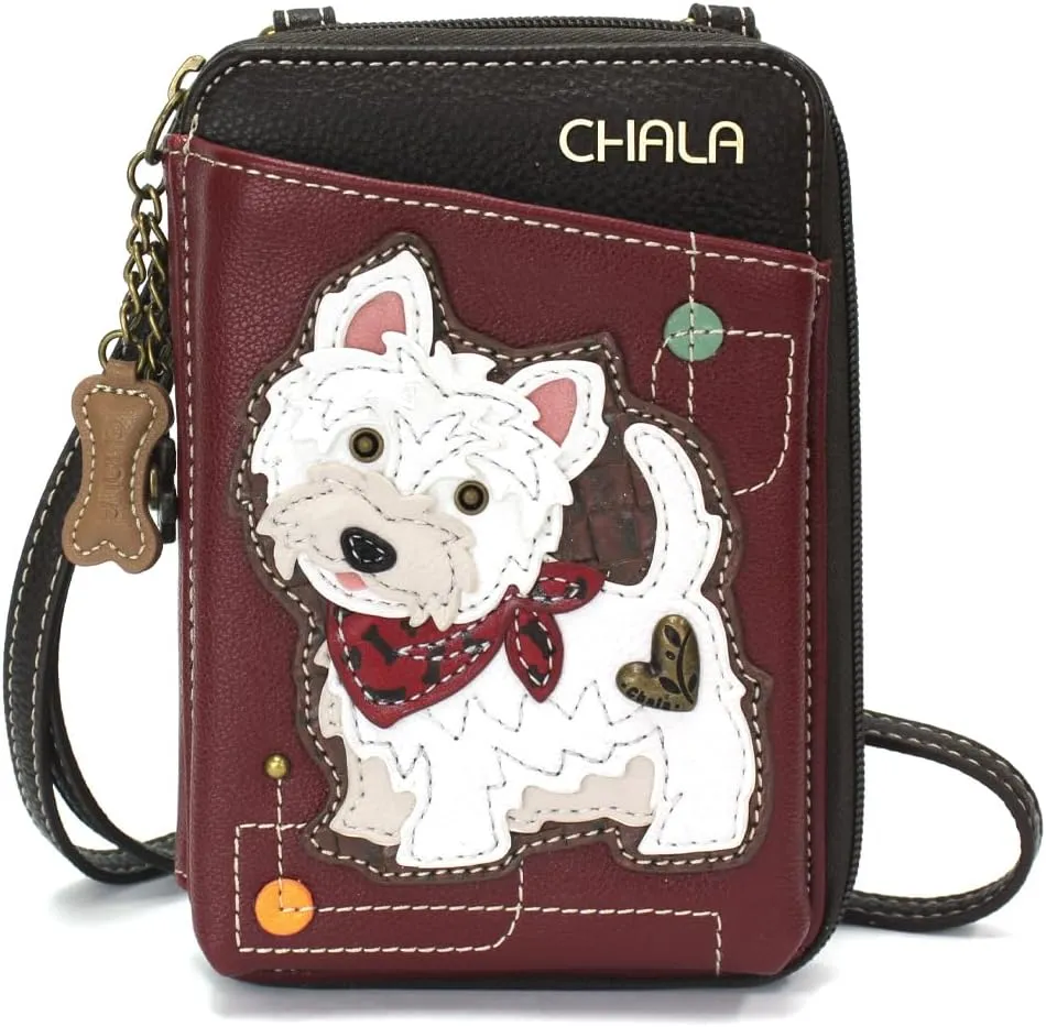 CHALA Wallet Crossbody Cell Phone Purse - Women Faux Leather Multicolor Handbag with Adjustable Strap Convertable Strap