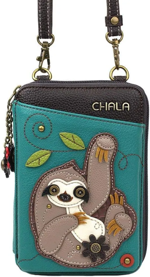 CHALA Wallet Crossbody Cell Phone Purse - Women Faux Leather Multicolor Handbag with Adjustable Strap Convertable Strap