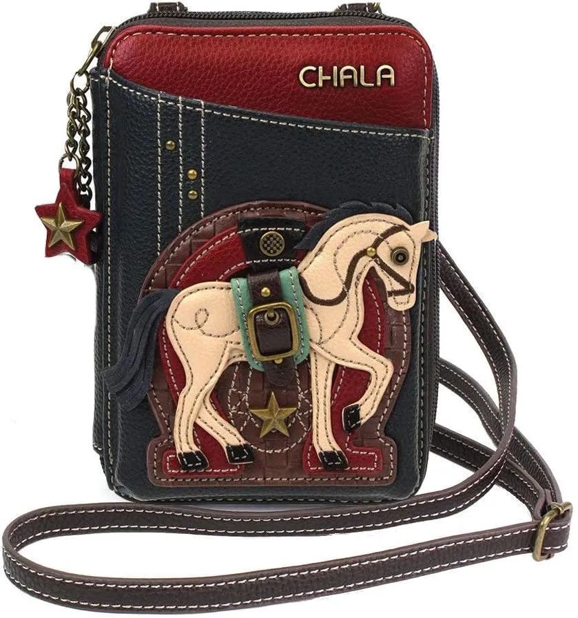 CHALA Wallet Crossbody Cell Phone Purse - Women Faux Leather Multicolor Handbag with Adjustable Strap Convertable Strap