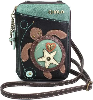 CHALA Wallet Crossbody Cell Phone Purse - Women Faux Leather Multicolor Handbag with Adjustable Strap Convertable Strap