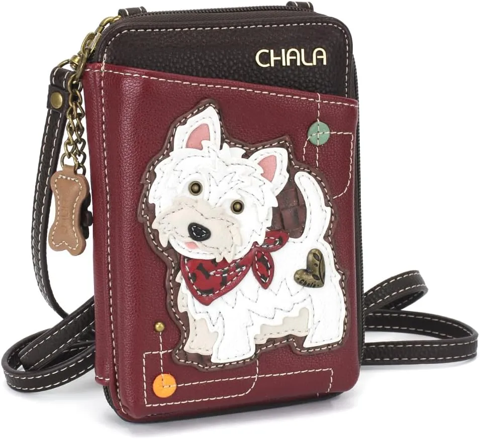 CHALA Wallet Crossbody Cell Phone Purse - Women Faux Leather Multicolor Handbag with Adjustable Strap Convertable Strap