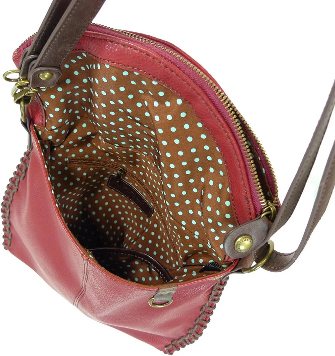 Charming Crossbody Shoulder Purse in PU Leather with Teal Butterfly Purse Charm