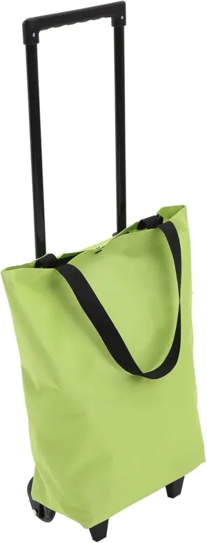 CHILDWEET Rolling Tote with Wheels and Handle Foldable Shopping Cart with Wheels Wheeled Tote Plastic Pu Bags with Wheels Oxford Cloth