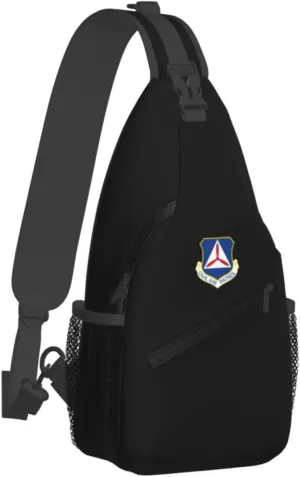 Civil Air Patrol Sling Bag for Men, Small Crossbody Sling Bags, Mini Water Resistant Shoulder Daypack for Travel, Anti Thief Chest Bag for Hiking