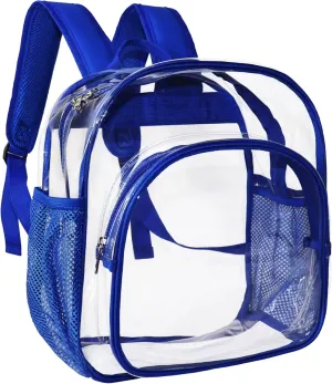 Clear Backpack Stadium Approved 12x12x6 Small Clear Backpack for Concert,Work,Festival,Security,Stadium