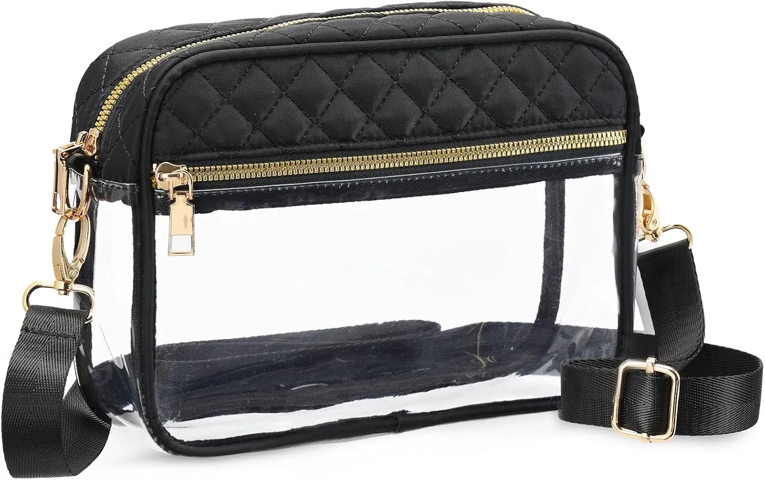 Clear Crossbody Bag Stadium Approved, Clear Bag for Stadium Events, Small Clear Purses for Women Stadium Crossbody