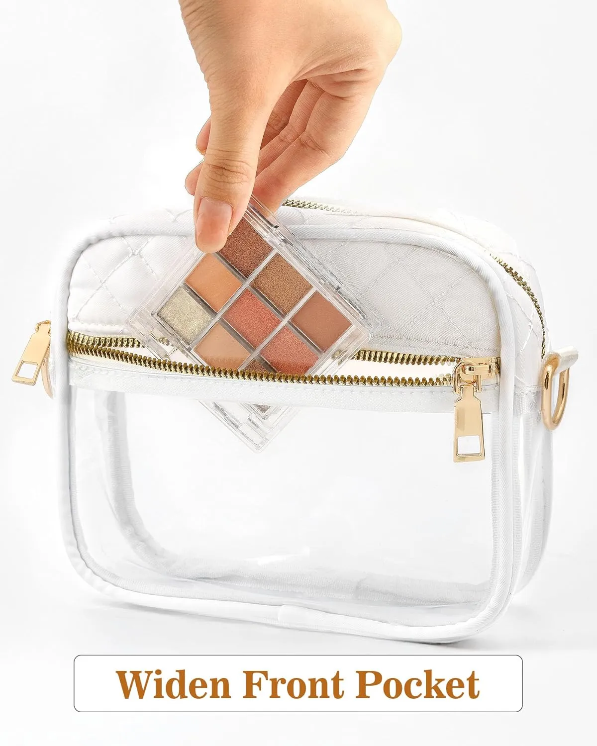 Clear Crossbody Bag Stadium Approved, Clear Bag for Stadium Events, Small Clear Purses for Women Stadium Crossbody