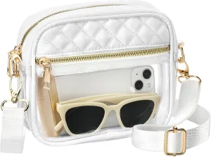 Clear Crossbody Bag Stadium Approved, Clear Bag for Stadium Events, Small Clear Purses for Women Stadium Crossbody