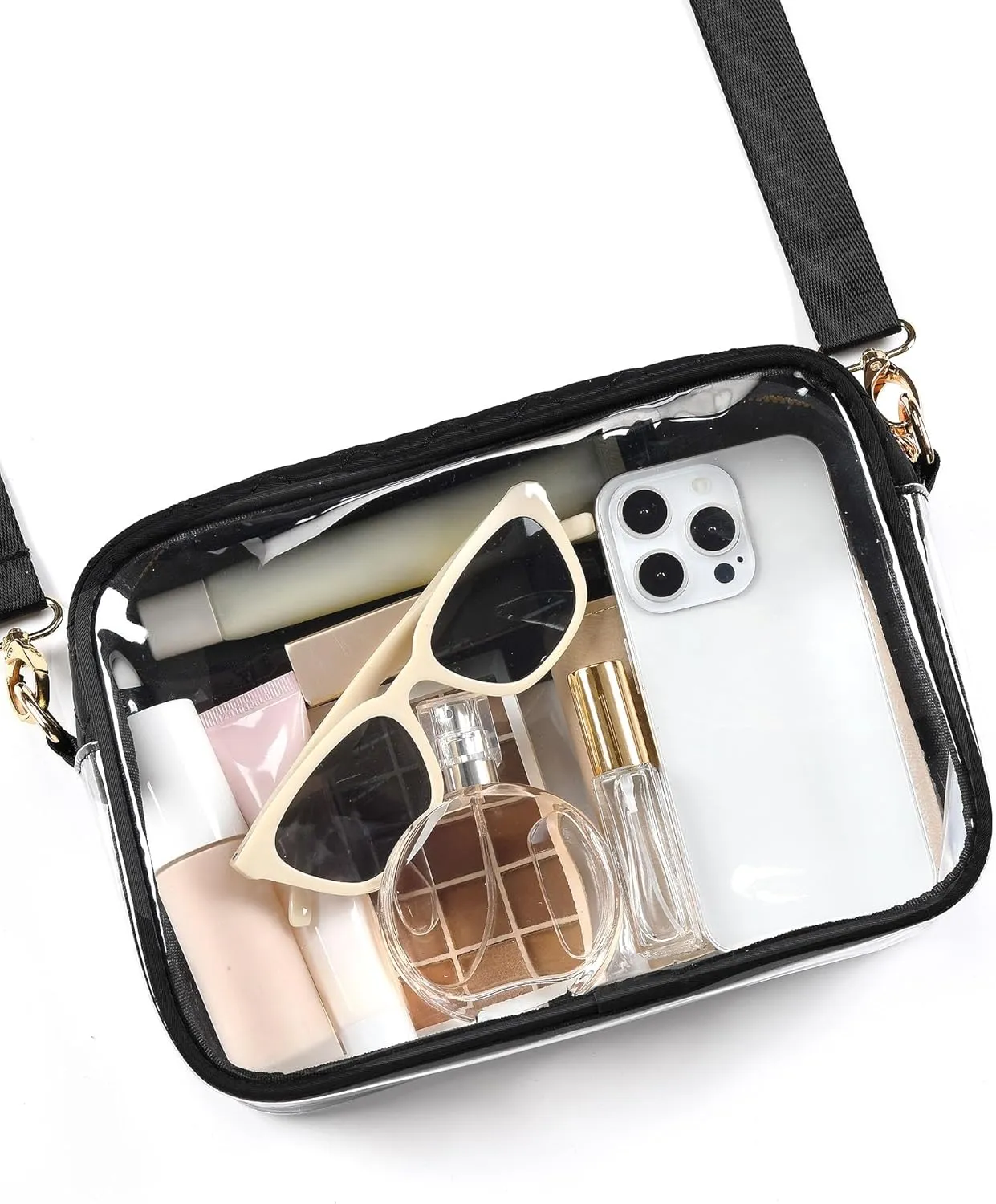 Clear Crossbody Bag Stadium Approved, Clear Bag for Stadium Events, Small Clear Purses for Women Stadium Crossbody