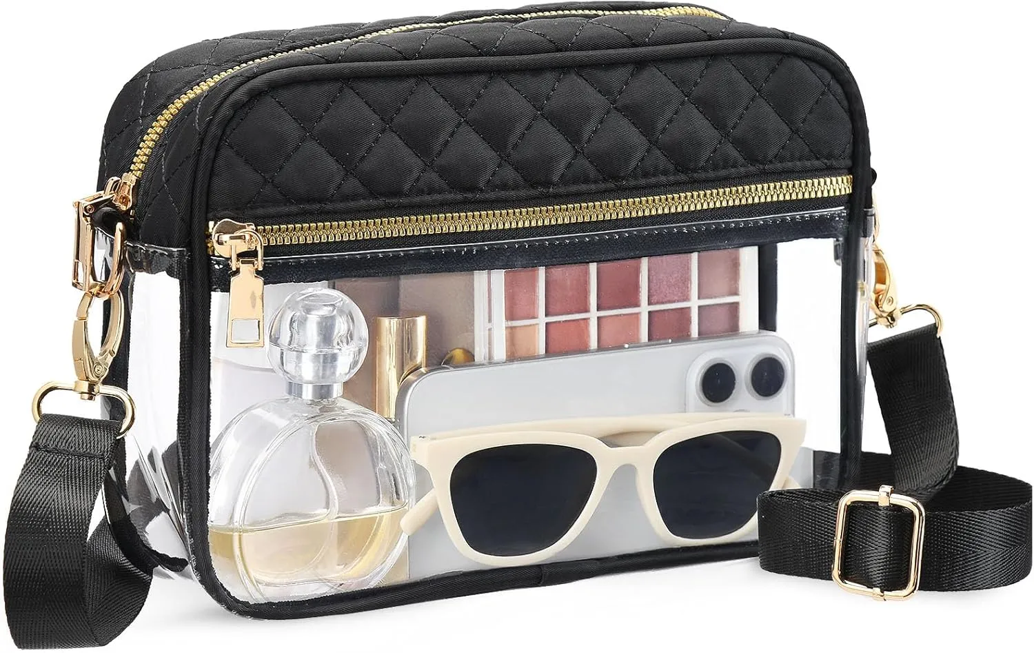 Clear Crossbody Bag Stadium Approved, Clear Bag for Stadium Events, Small Clear Purses for Women Stadium Crossbody